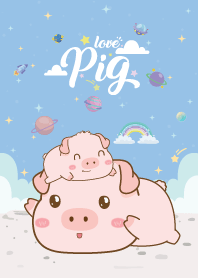 Pig Love Galaxy Blue
