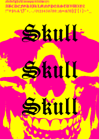 Skull - Yellow & Pink & Black - Tribe