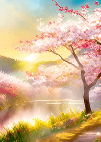 優美な春の風景の着せかえ(Spring-495)