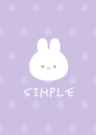 シンプルドット柄うさぎパープル