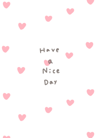 White and strawberry pink heart pattern.