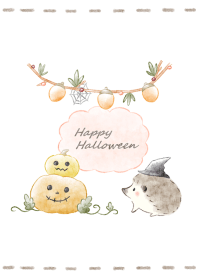 Hedgehog and Halloween 2 -white-