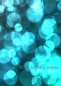 Tema de néon da luz azul