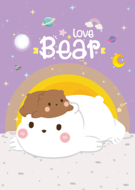 คุณหมีสามตัว มินิ สีม่วงอ่อน