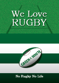 We Love Rugby (GREEN & WHITE version)