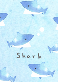 Watercolor shark illustration16