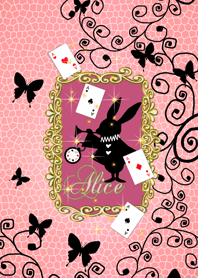 Rabbit in Wonderland with butterfly
