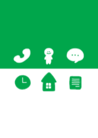 cute doodle2.(green&white2)