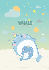 Whale Unicorn Summer Day Sweet