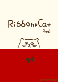 Ribbon & Cat Red