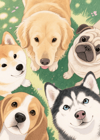 I Love Kawaii Dog Gang Lover Theme