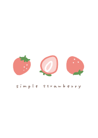 Simple strawberry(white)