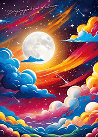 Bring good luck Starry sky & Moon*