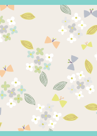 Spring flowers04 on blue JP