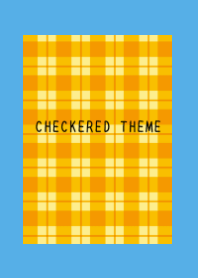 ORANGE CHECKERED THEME-BLUE