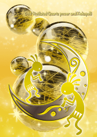 黃金金紅石石英力量和科科佩利