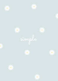 Simple Daisy - light blue white