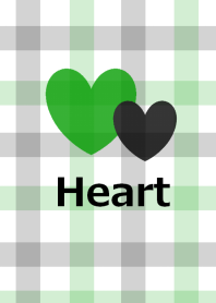 Green and black and heart