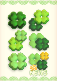 運気アップ！春からのぷっくりクローバー