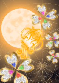 Moon and Clover Orange Aquarius JPN