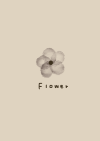Stylish watercolor flowers. Beige.