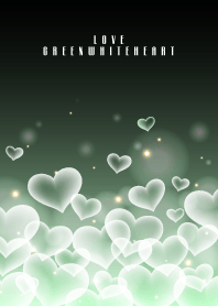 LOVE GREEN WHITE HEART