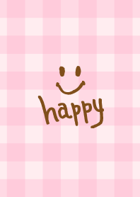 Pink gingham check - smile17-