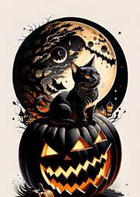 halloween cat DF0142