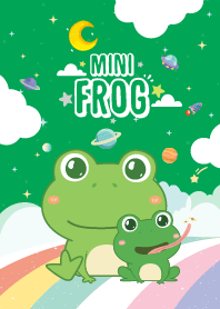 Frog Sky Rainbow Green