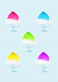 カラフルかき氷