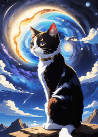 Night Moon Star Cat A3564f