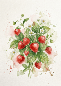 Sweet Strawberry Watercolor