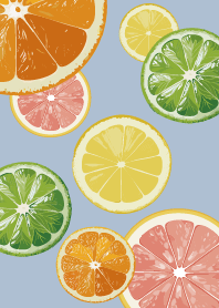 Delicious looking fruits  Dull Blue