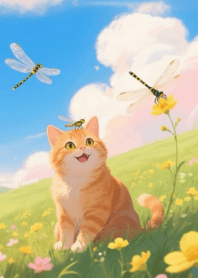 Purr & Flutter:orange tabby cat