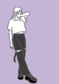 A cool girl purple