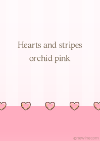 Hearts and stripes orchid pink