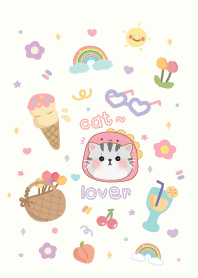 Cat cute : pastel minimal