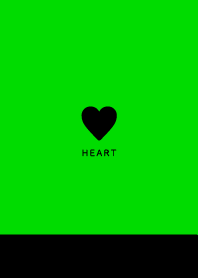 Black&Vivid Green / Simple Heart