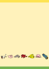 Strange group at sea01 on yellow