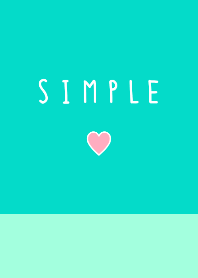 simple mint green and heart theme