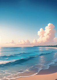 夏日海邊白雲沙灘 3f7B65