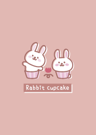 Rabbit cupcake.Tulips.pink