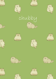Chubby Cat4 on moss green