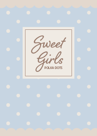 Polka Dots / Beige&Blue