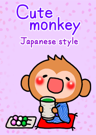 Cute monkey.(Japanese style)
