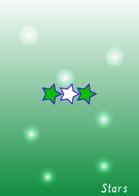 Green-stars in green gradation