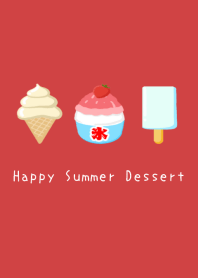 Happy Summer Dessert/RED/BEIGE