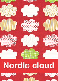 Nordic cloud yellow green and red
