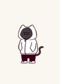 Hoodie black cat.(dusty colors2-11)