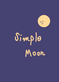 シンプル夜空の月ワンポイント